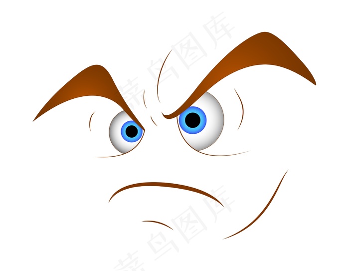 卡通表情生气的眼睛eps,ai矢量模版下载