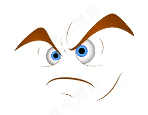 卡通表情生气的眼睛