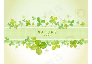 四叶草淡雅背景