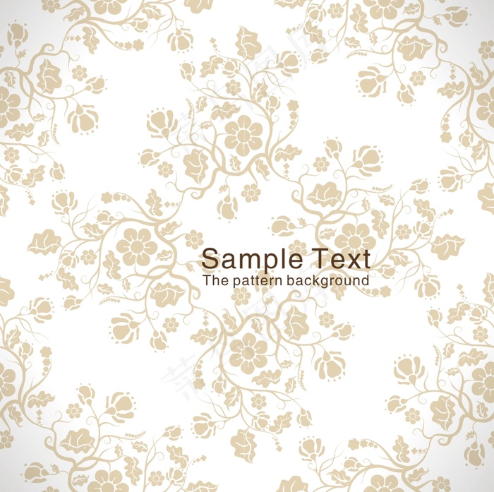 古典欧式花纹底纹足疗背景