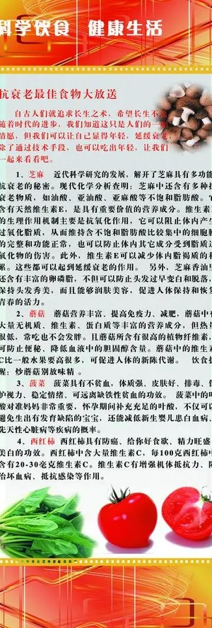 x展架 健康饮食图片