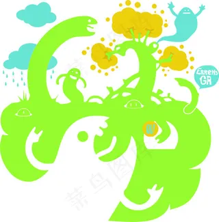 风景图纹身图案