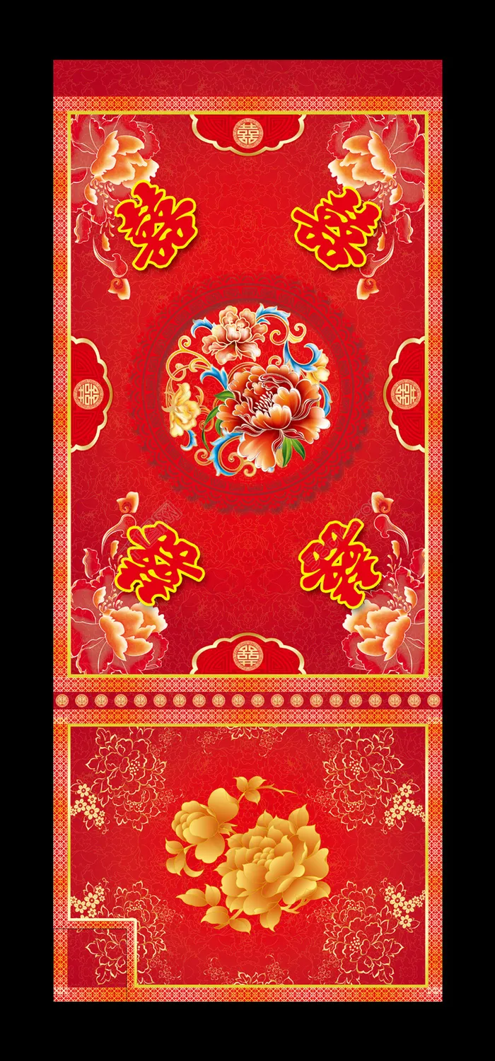 婚礼地毯(3142X7606(DPI:30))psd模版下载