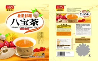 桂圆八宝茶包装图片