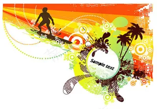 冲浪运动矢量素材