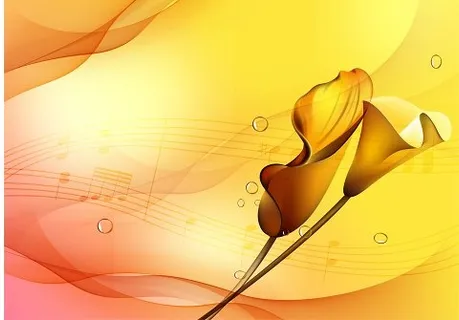 跳动音符下的花卉 跳动音符下的花卉