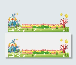 暑假旅游暑假生活小报背景素材模板