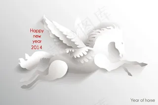 2014马年新年快乐矢量素材