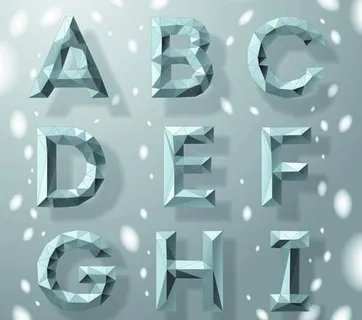 三维字母矢量集03