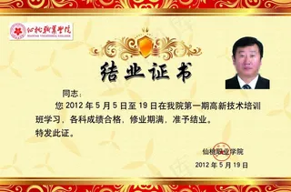 结业证图片