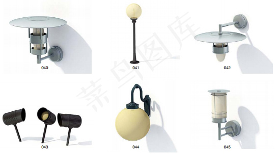 庭院灯具模型
