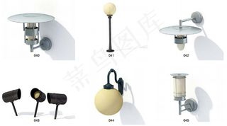 庭院灯具模型