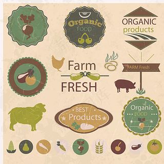 复古农产品 标签图片