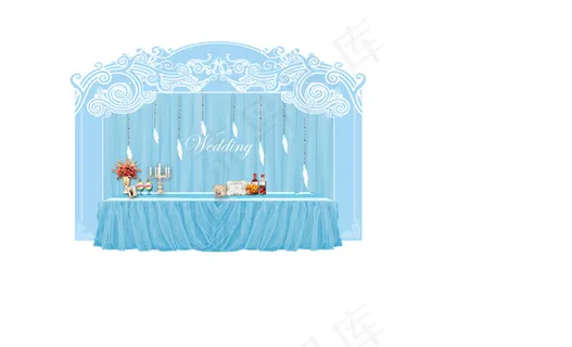 浅蓝色签到背景