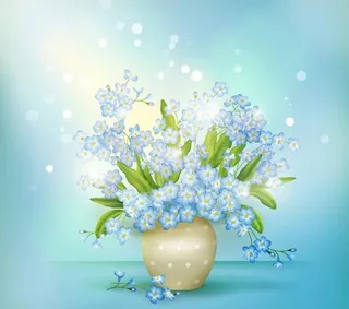 向量组的春天的花卡设计02