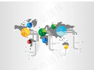 信息图标彩色图标饼图时间轴人物数据...