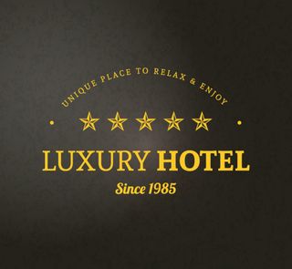 五星级高级酒店标志背景矢量素材