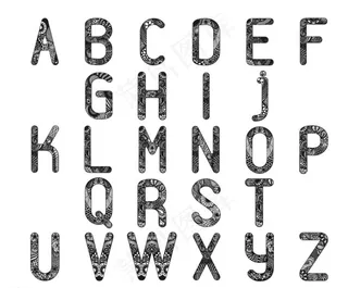 花纹字母图片