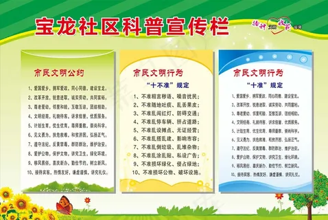 社区科普宣传栏图片
