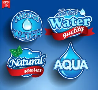精美矿泉水标签矢量素材