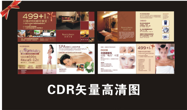 SPA美容院画册cdr矢量模版下载