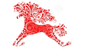 花纹构成的小马
