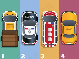赛道上的各种立体3D汽车矢量素材