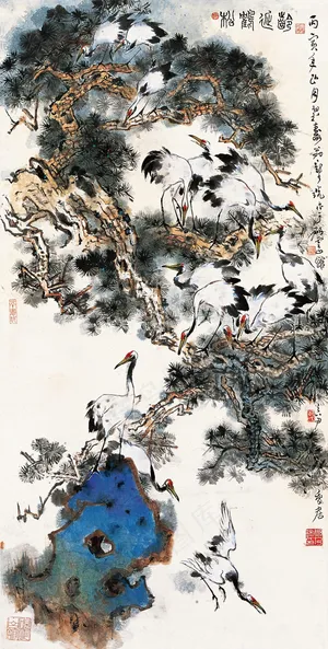 松鹤延年图片 松鹤延年图片