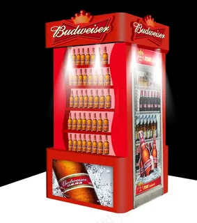 啤酒 陈列包柱图片