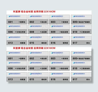 华电标准科室牌