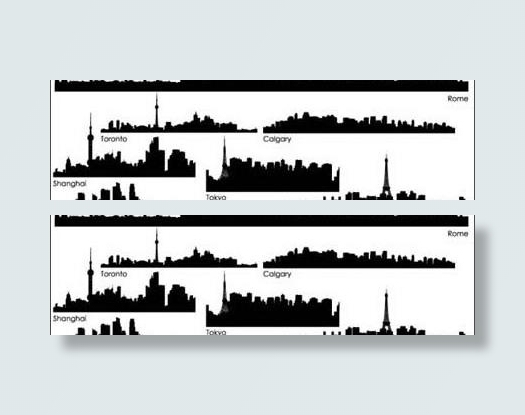 城市剪影矢量素材1