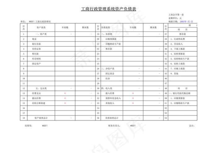 工商司会计报表