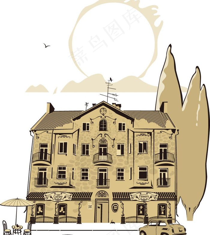 怀旧时尚酒吧咖啡厅图片