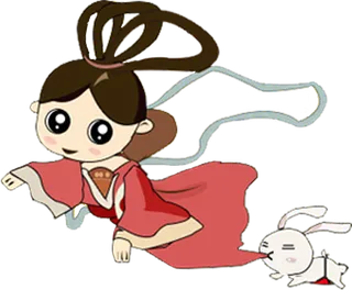 卡通嫦娥玉兔素材图片