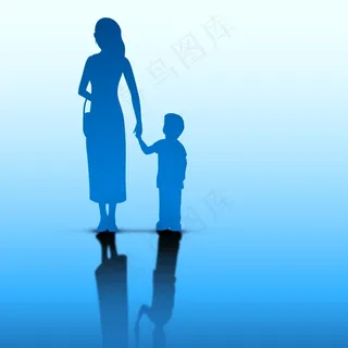 摘要母亲节快乐与剪影