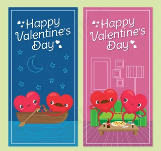 情人节浪漫的心横幅