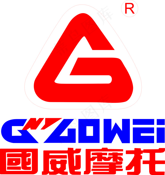 国威摩托标志cdr矢量模版下载