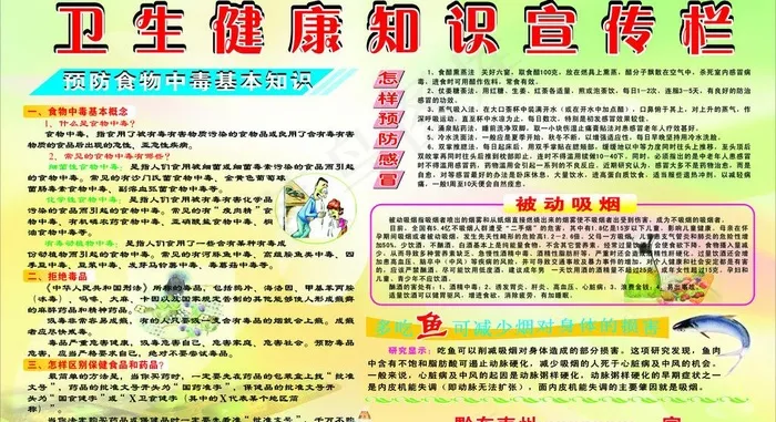 卫生健康宣传栏图片cdr矢量模版下载