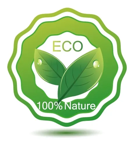 绿色生态友好的徽章ai矢量模版下载