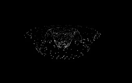 跌宕起伏围绕中心旋转的粒子