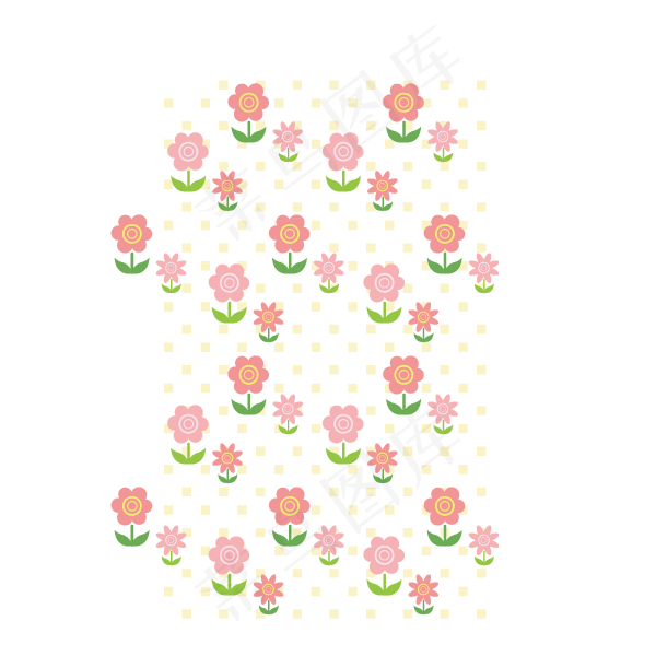 115款卡通手绘小清新花朵绿色小花...
