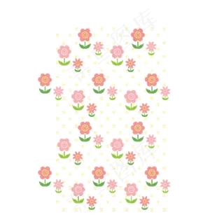 115款卡通手绘小清新花朵绿色小花...