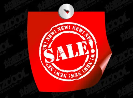 红色的便条纸载体材料销售eps,ai矢量模版下载