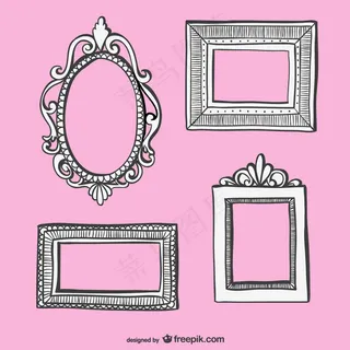复古手绘框架集