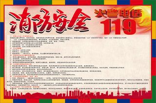 消防安全119展板