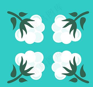 创意雪白棉花时间矢量素材图片