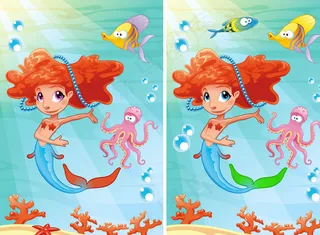 卡通美人鱼图片