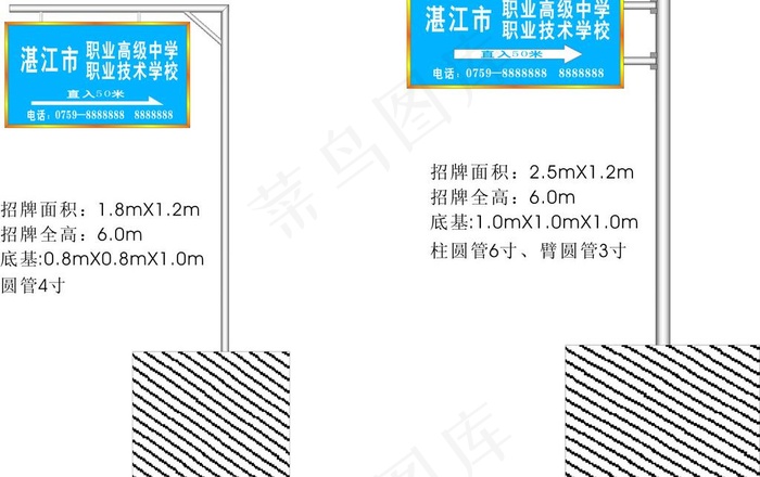 路边广告牌图片cdr矢量模版下载