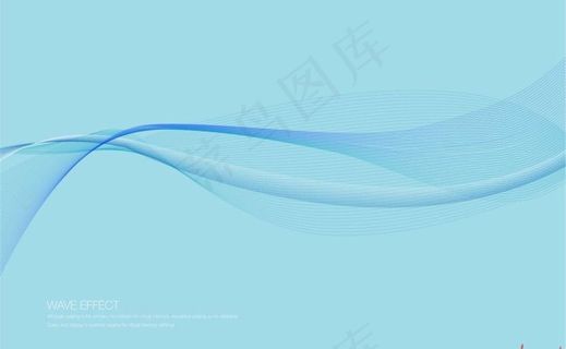 蓝色背景上的曲线