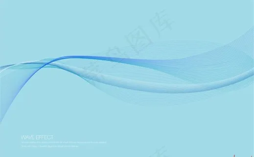 蓝色背景上的曲线